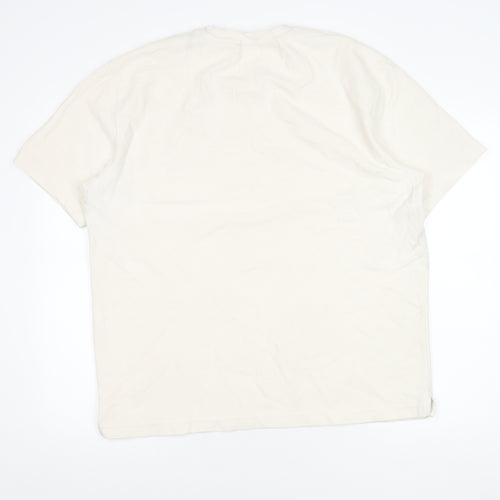 Zara Men's White XL T-Shirt, Cotton Blend