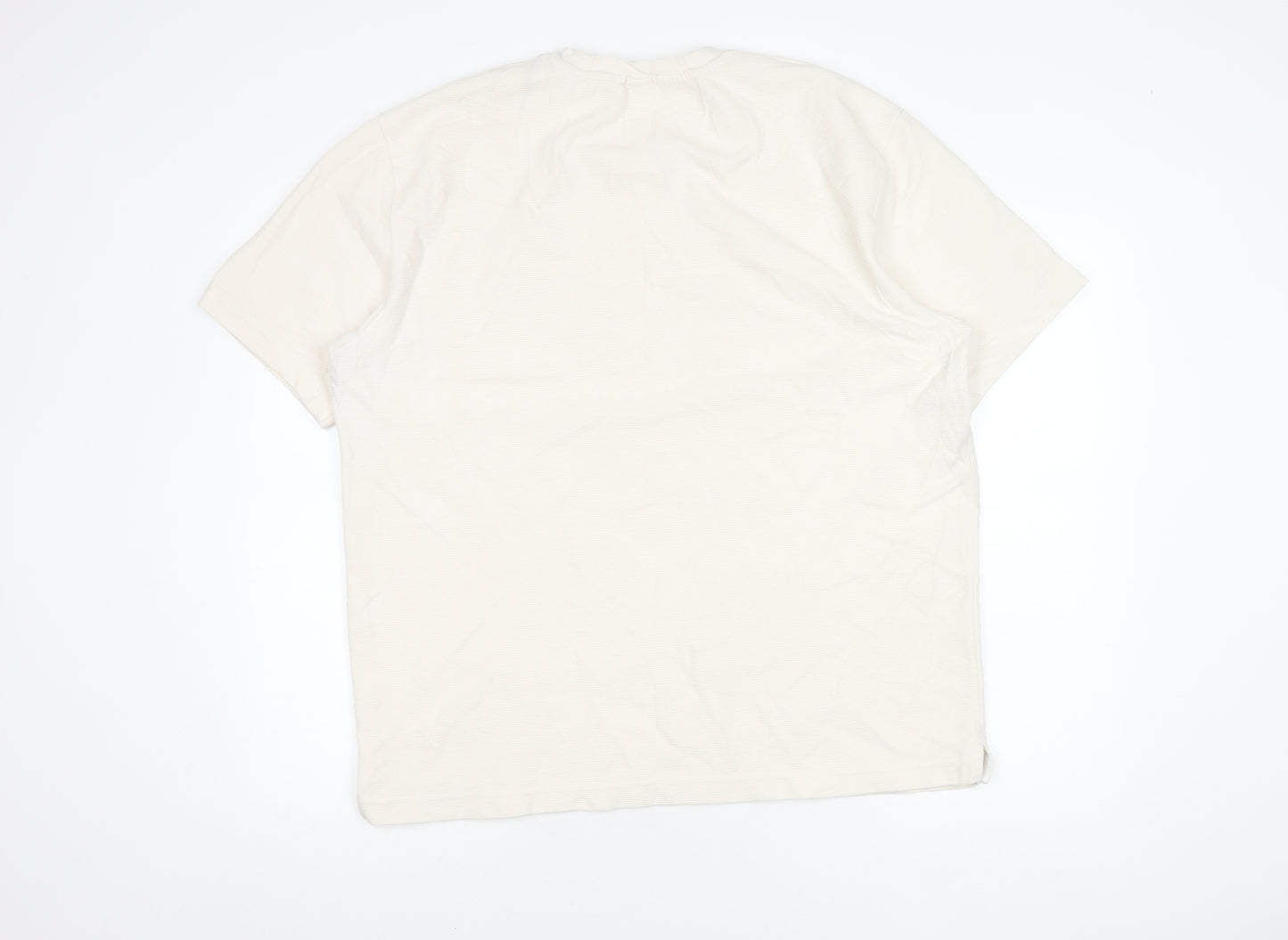 Zara Men's White XL T-Shirt, Cotton Blend