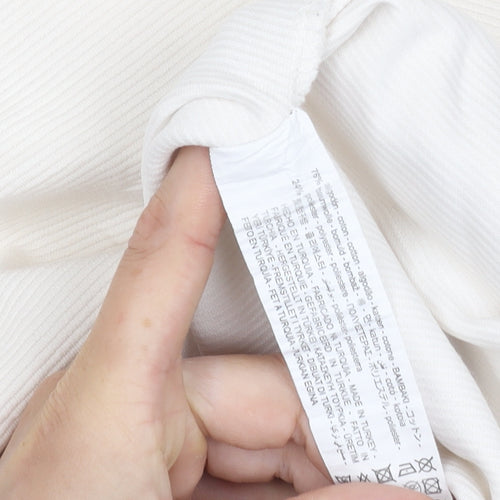 Zara Men's White XL T-Shirt, Cotton Blend