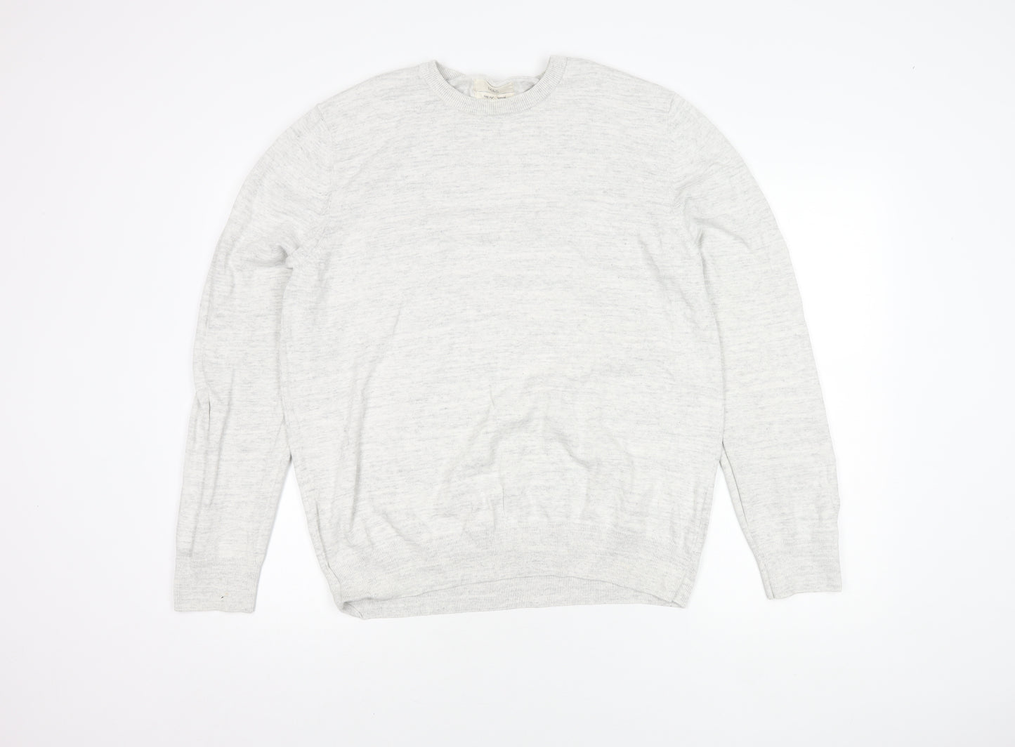 Marks and Spencer Men's Grey XL Cotton Pullover Jumper