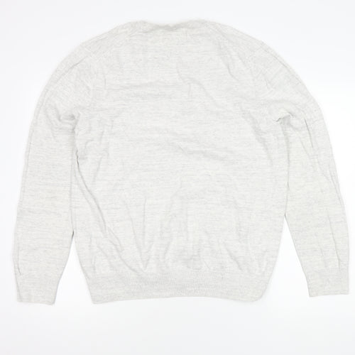Marks and Spencer Men's Grey XL Cotton Pullover Jumper