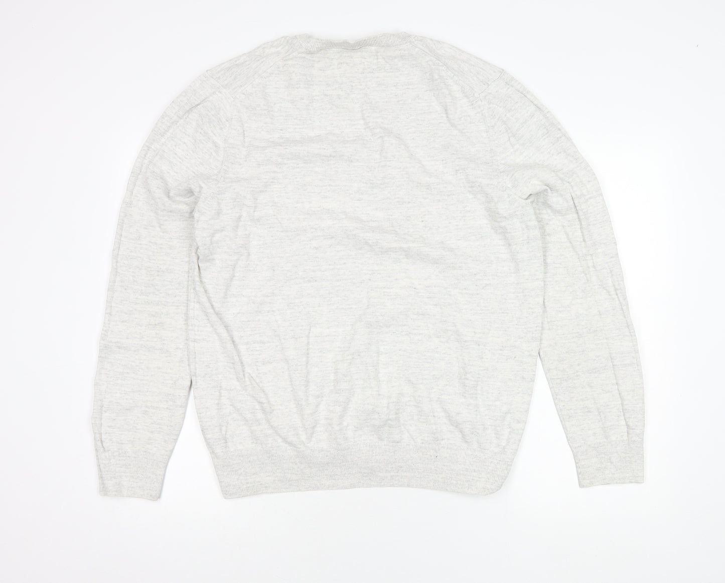 Marks and Spencer Men's Grey XL Cotton Pullover Jumper