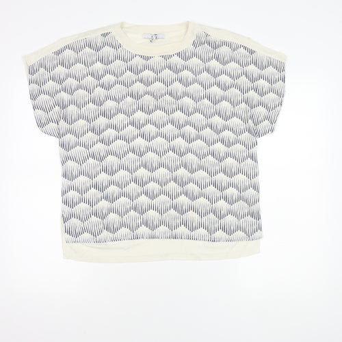 Next Women's Ivory Geometric Top, Size 14