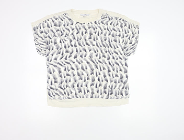 Next Women's Ivory Geometric Top, Size 14
