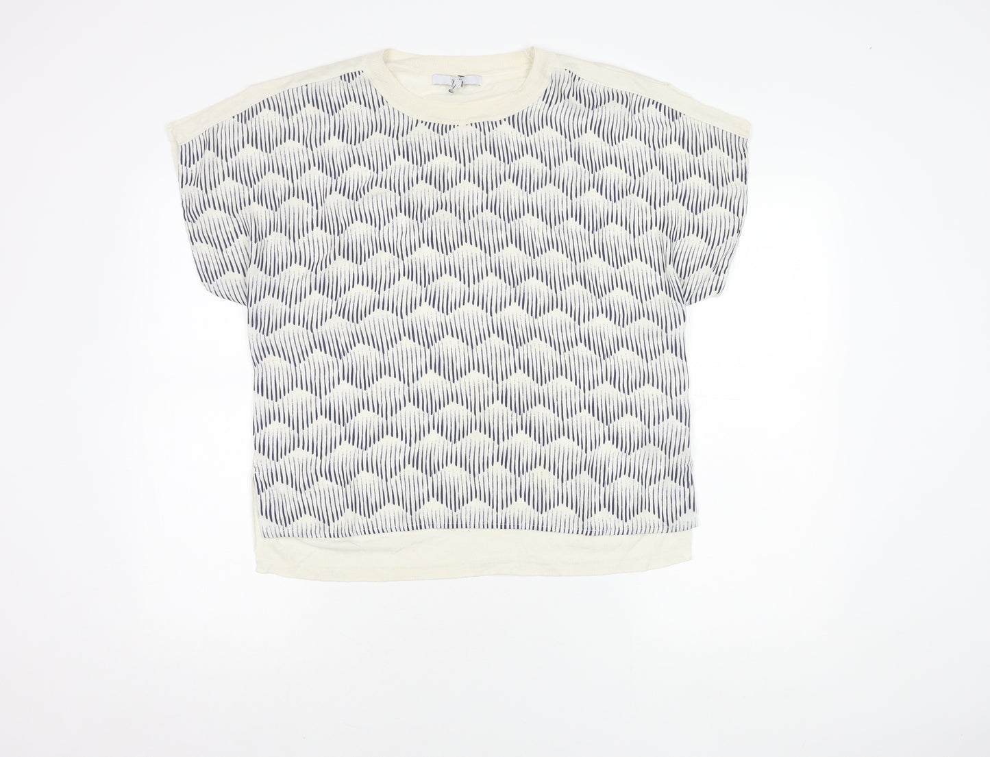 Next Women's Ivory Geometric Top, Size 14