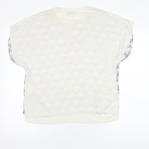 Next Women's Ivory Geometric Top, Size 14