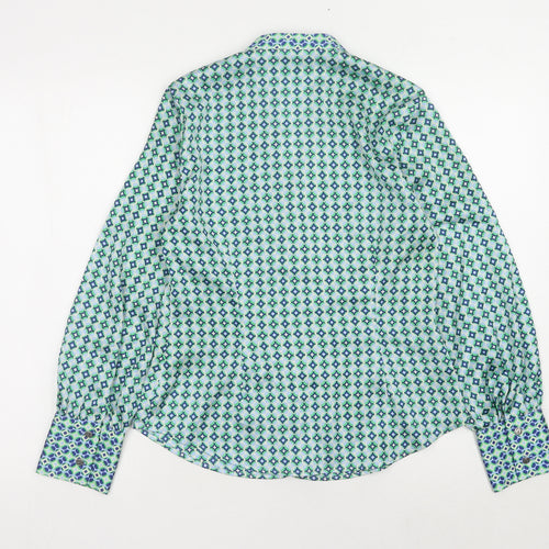 Zara Women’s Green Geometric Blouse Size 10