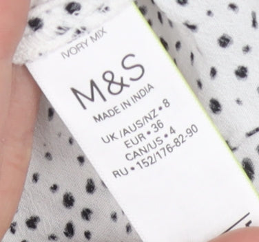 Marks and Spencer Women's White Blouse Size 8