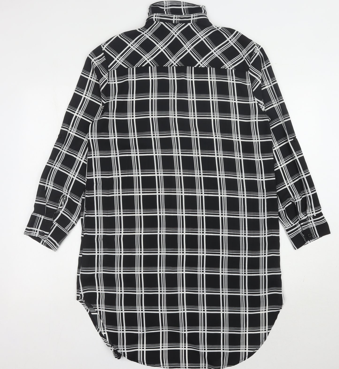 Monteau Women's Black Check Shirt Dress M