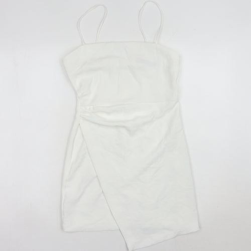 Zara Women's White Slip Dress, Size 8, Summer Party