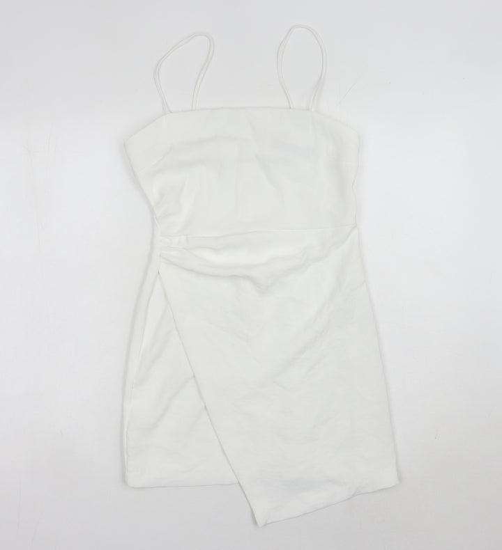 Zara Women's White Slip Dress, Size 8, Summer Party