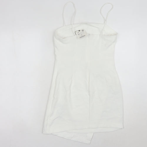 Zara Women's White Slip Dress, Size 8, Summer Party