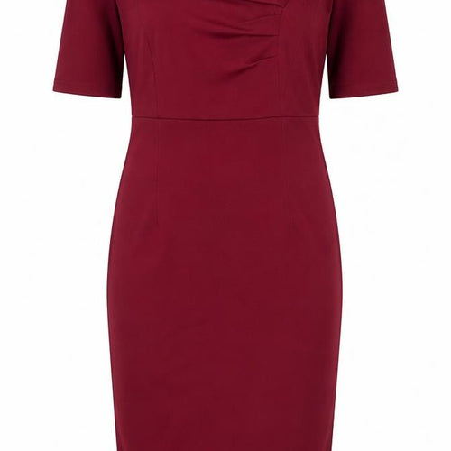 Clearlove Women's Red Pencil Dress, Off Shoulder
