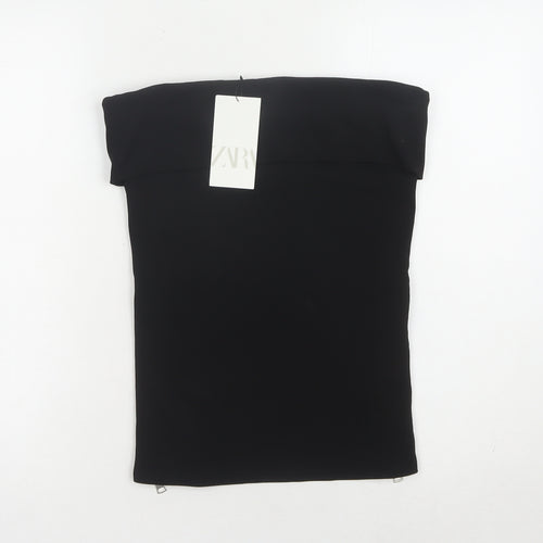 Zara Women's Black Solid Top, Size S