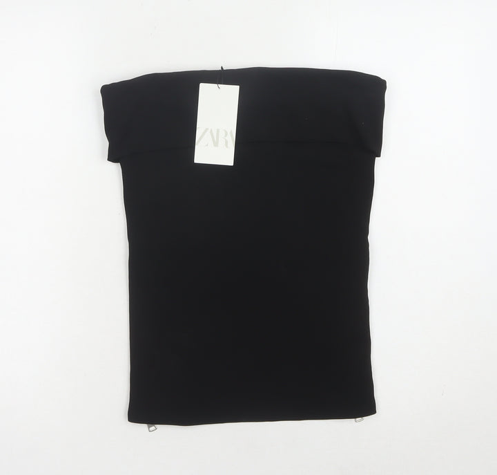 Zara Women's Black Solid Top, Size S
