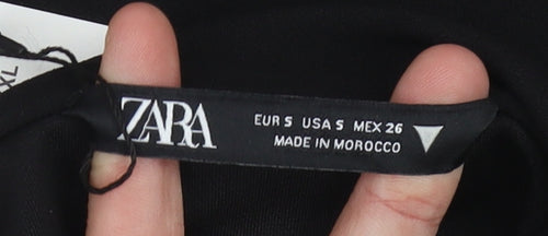 Zara Women's Black Solid Top, Size S