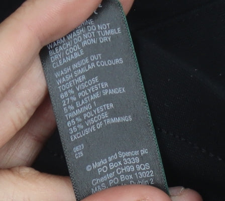 Marks and Spencer Women's Black Cargo Trousers Size 20