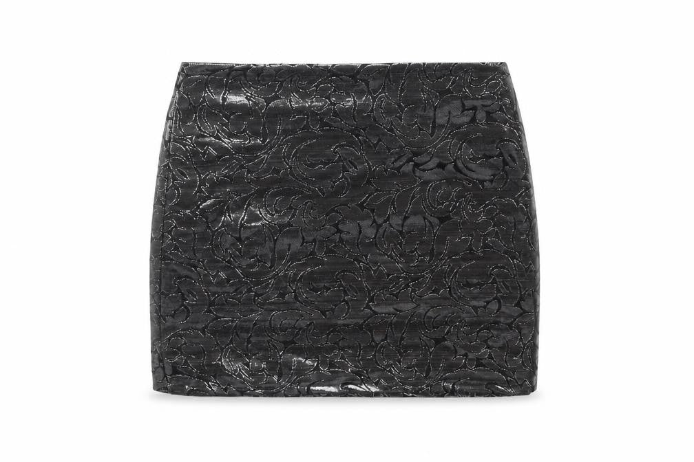 George Women's Black Floral Glitter Pencil Skirt, Size 8