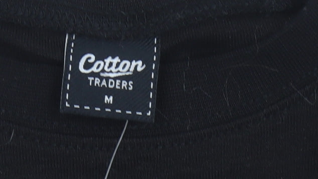 Cotton Traders Men's Black Crew Neck T-Shirt M