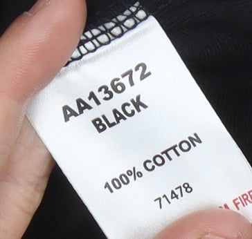 Cotton Traders Men's Black Crew Neck T-Shirt M