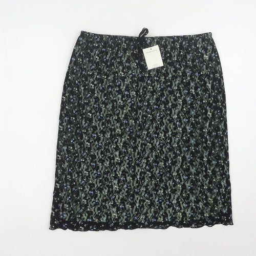 Dorothy Perkins Women's Black Floral Pencil Skirt, Size 16