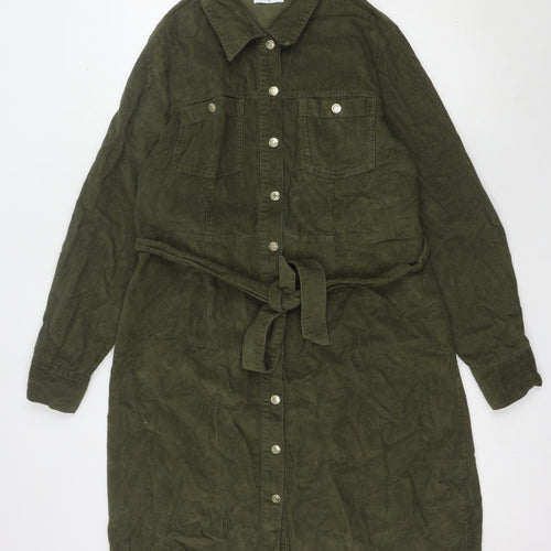 Matalan Women Green Shirt Dress Size 16