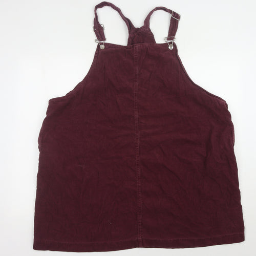 George Women Purple Corduroy Pinafore Size 24
