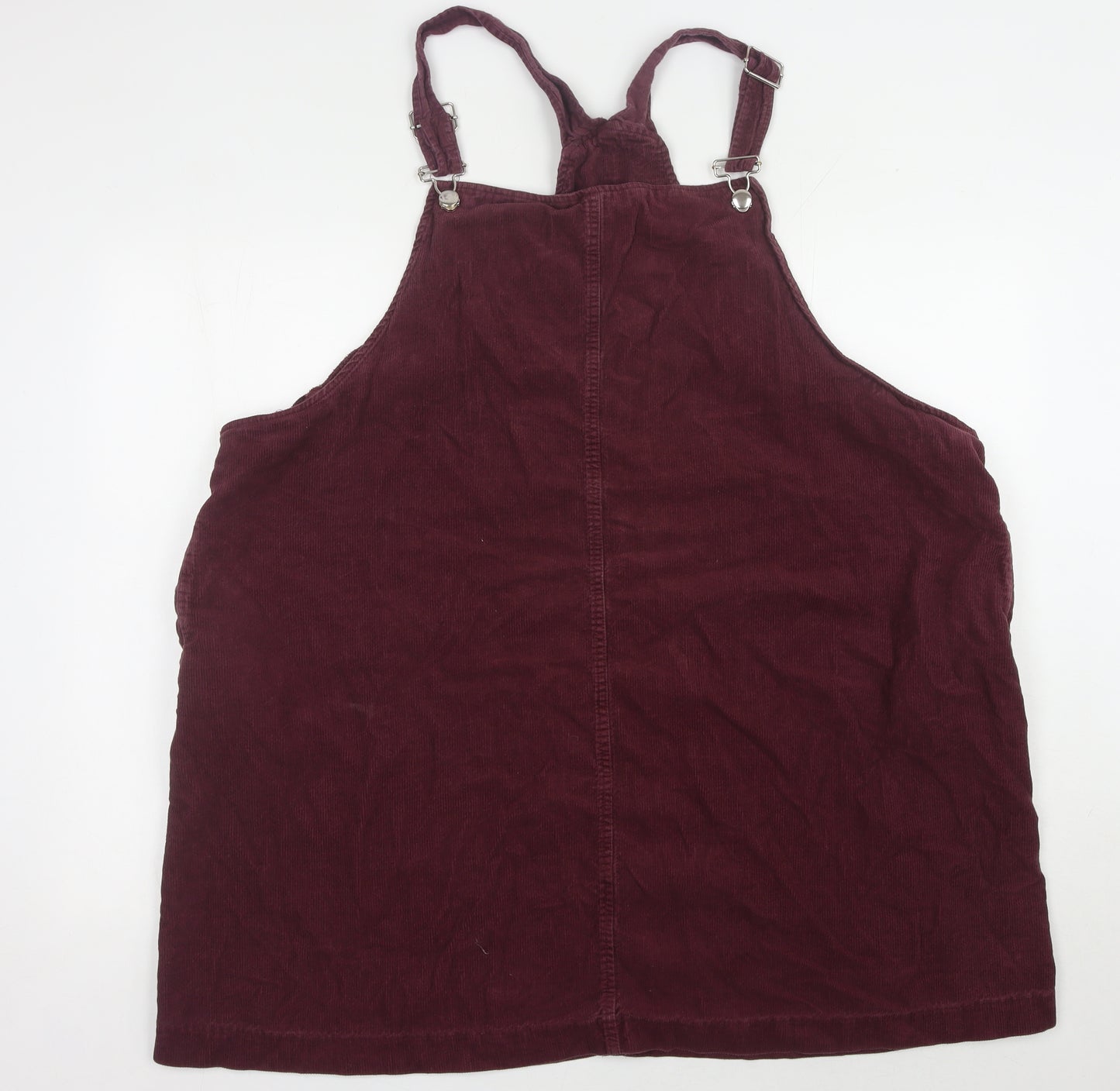 George Women Purple Corduroy Pinafore Size 24
