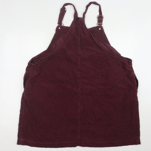 George Women Purple Corduroy Pinafore Size 24