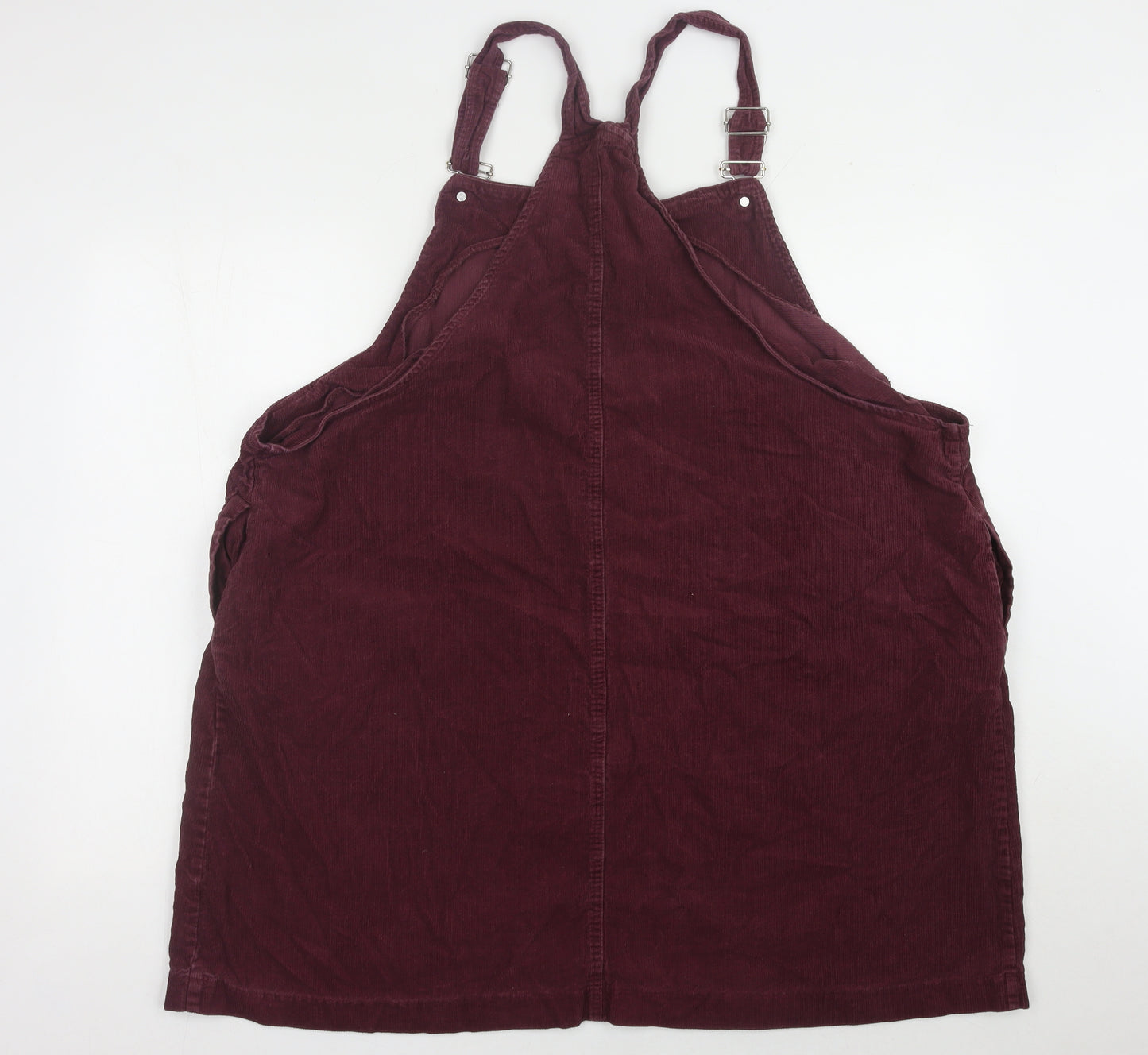 George Women Purple Corduroy Pinafore Size 24