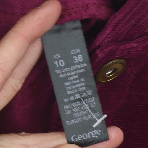 George Women's Purple Corduroy Pencil Skirt Size 10