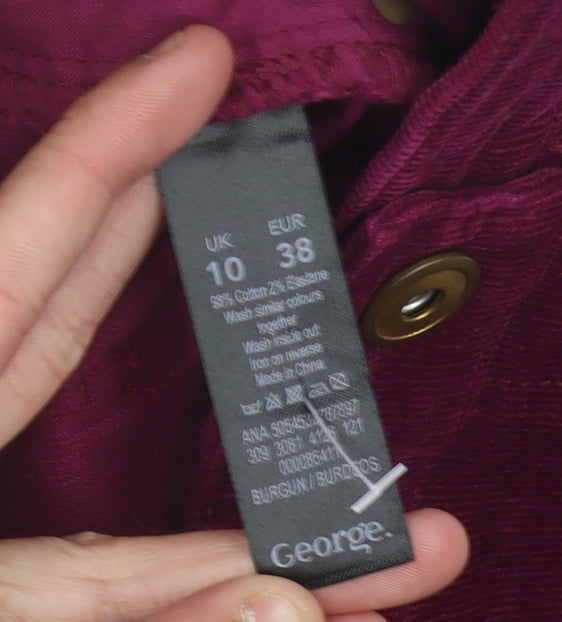 George Women's Purple Corduroy Pencil Skirt Size 10