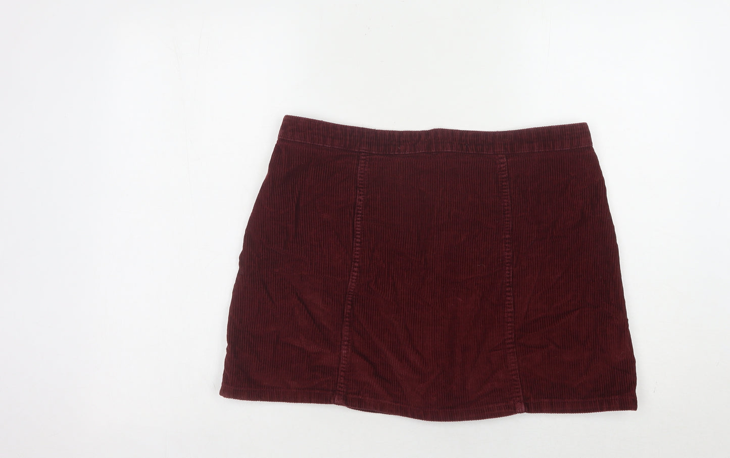 Denim Co. Women's Red Corduroy Skirt Size 14