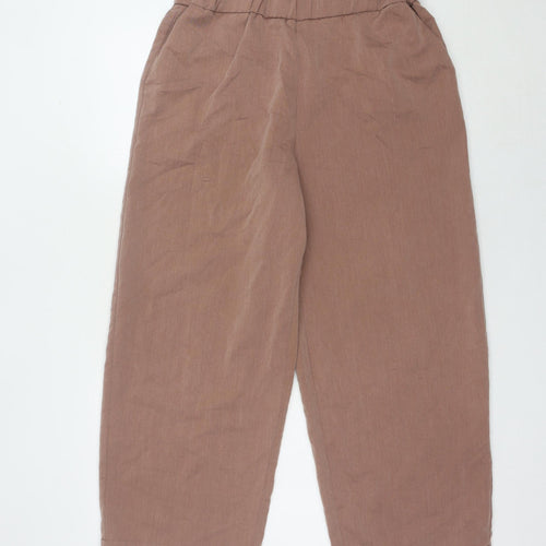 Noisy May Women's Brown Paperbag Trousers, M