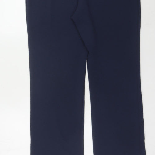 Bassini Women's Blue Trousers Size 12, Elastic Waist Comfort