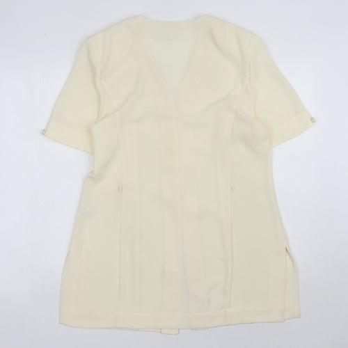 Echelon Women's Ivory Blouse - Size 12, Button-Up Classic