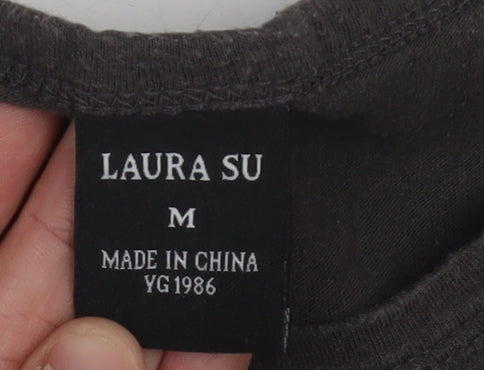 Laura Su Women's Black Rock T-Shirt - Size M