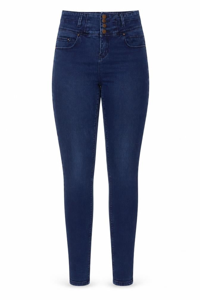 Front view of New Look Women's Blue Skinny Jeans, size 12