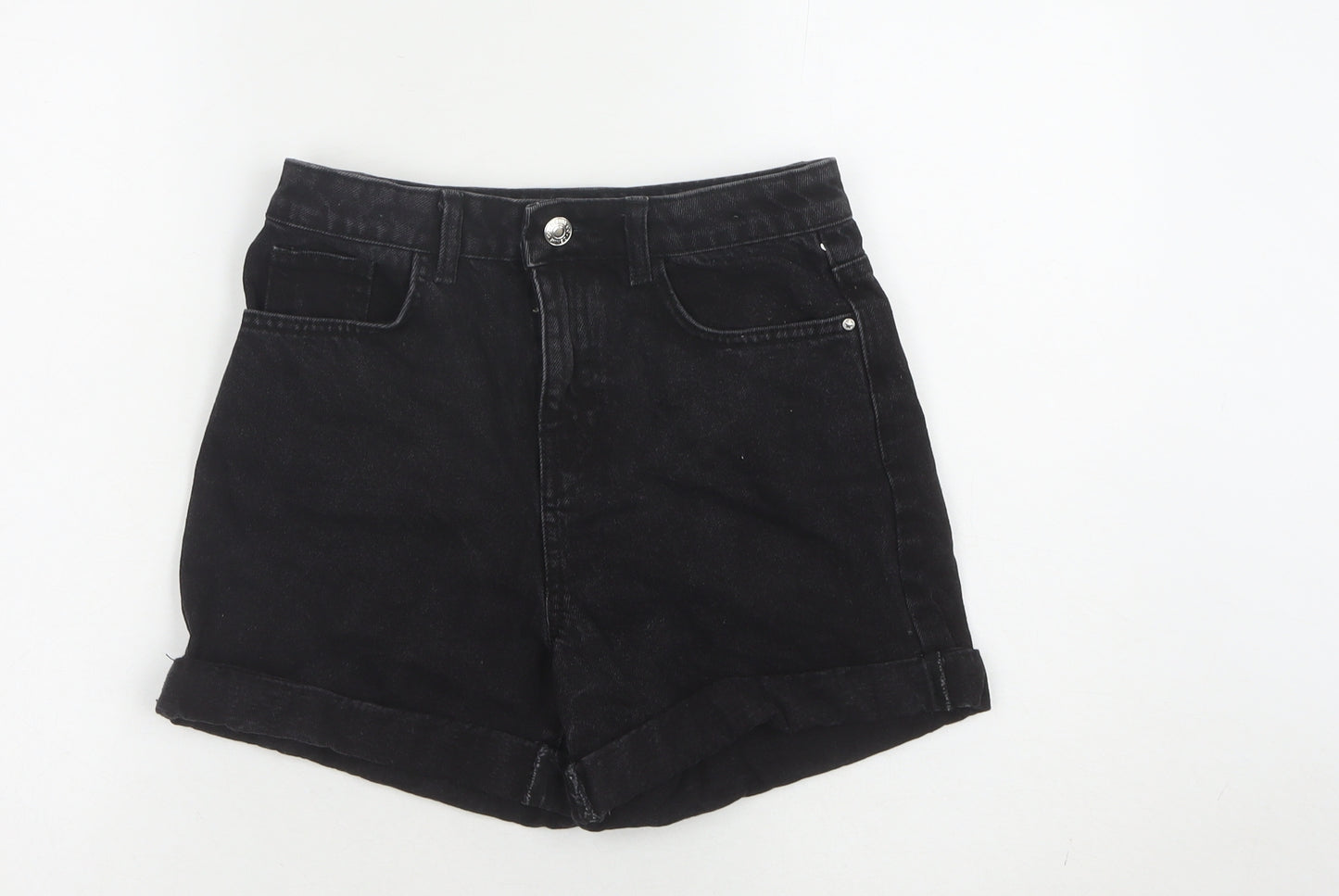 Denim Co Girls Black Mom Shorts - Size 11-12 Years