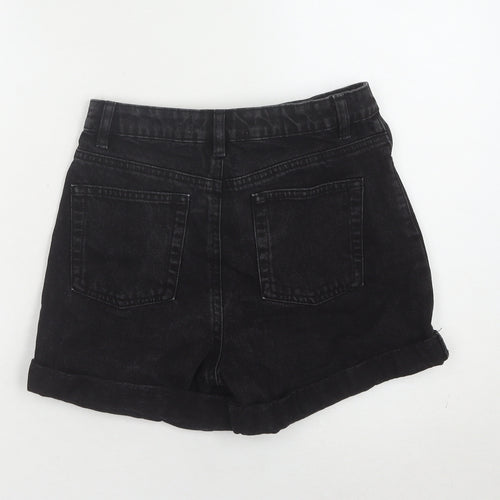 Denim Co Girls Black Mom Shorts - Size 11-12 Years