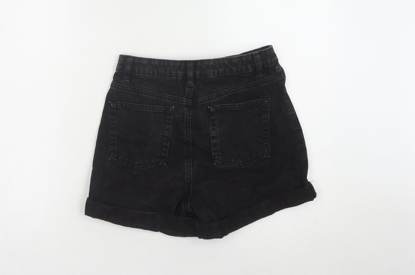 Denim Co Girls Black Mom Shorts - Size 11-12 Years