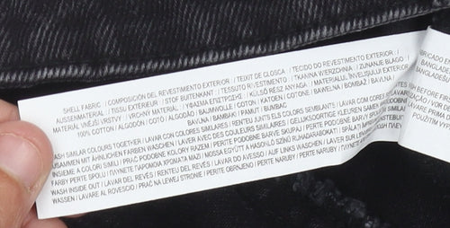 Denim Co Girls Black Mom Shorts - Size 11-12 Years