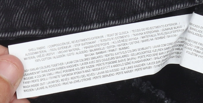 Denim Co Girls Black Mom Shorts - Size 11-12 Years