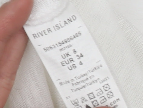 River Island Women's White UK 8 T-Shirt