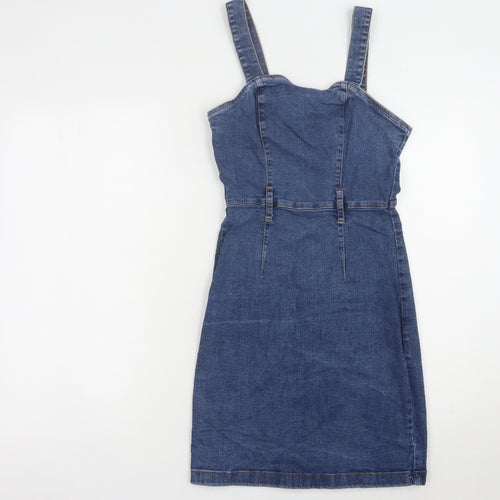 Denim Co. Women's Blue Pinafore Dress Size 10