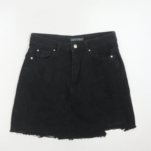 Denim Co. Women's Black Mini Denim Skirt Size 12