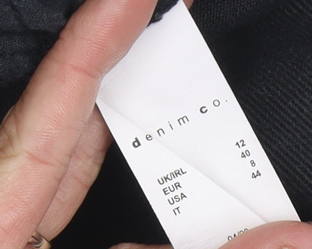 Denim Co. Women's Black Mini Denim Skirt Size 12