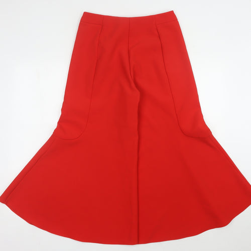 Topshop Women's Red Flared Trousers Size 10