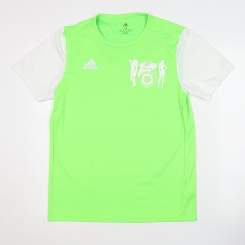 Adidas Men's Green Short Sleeve T-Shirt M