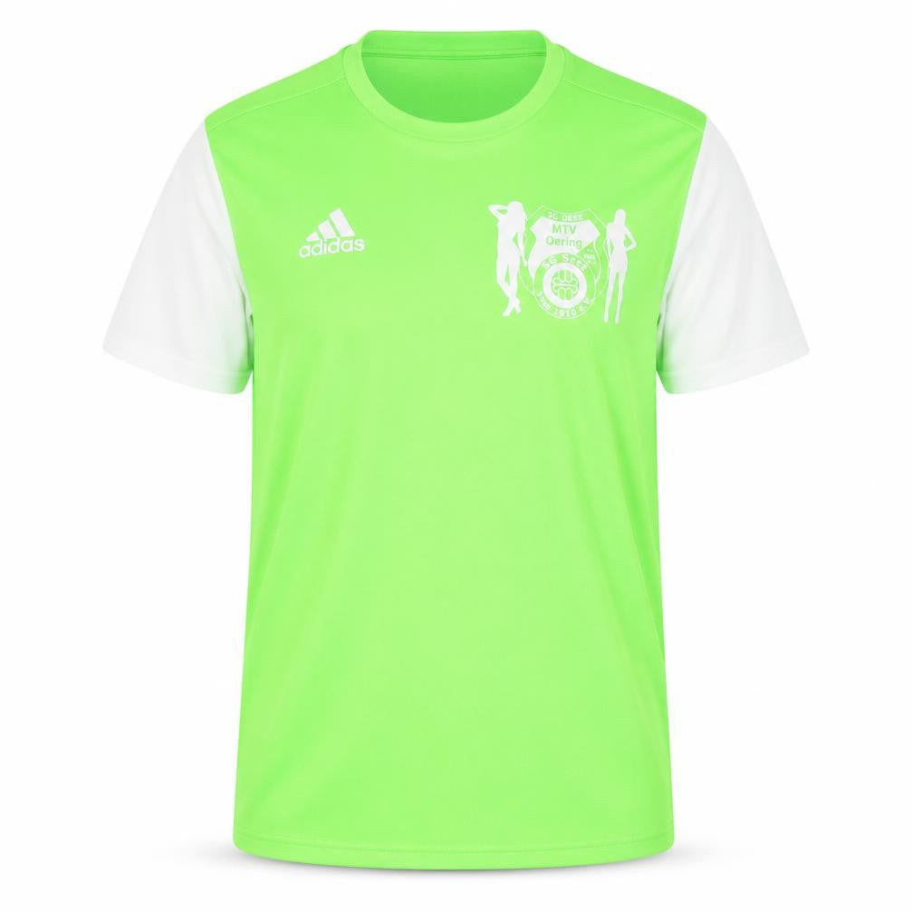 Front view of Adidas Men's Green Short Sleeve T-Shirt M